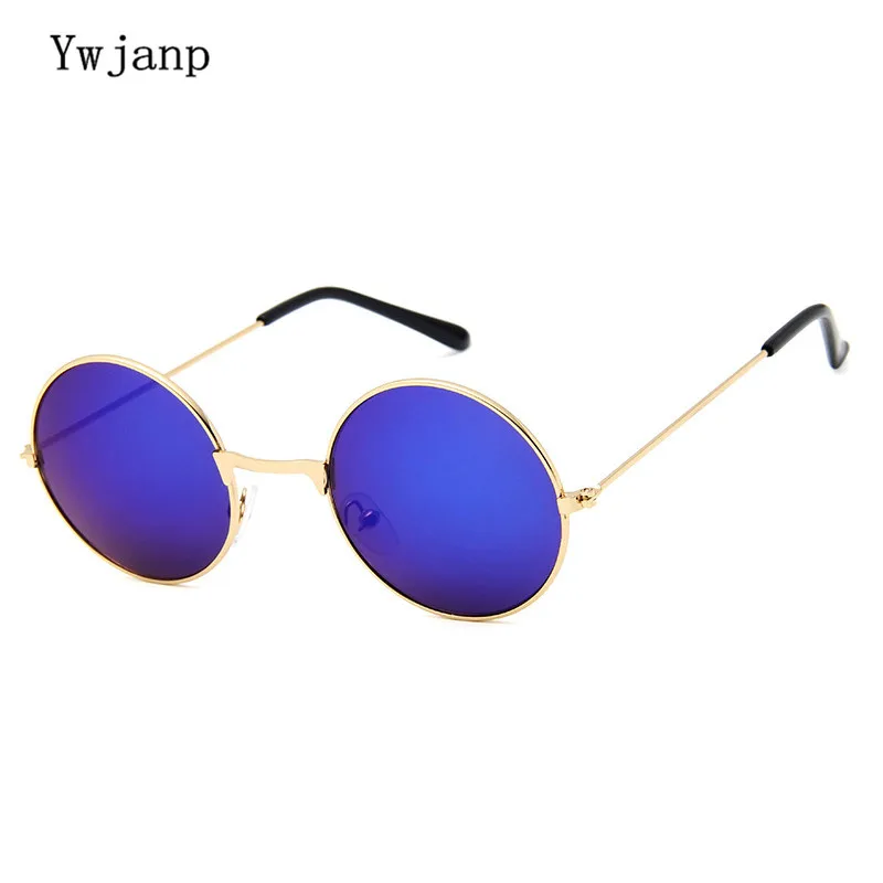 

Ywjanp Glasses Women Men Sunglasses Round Metal Frame Brand Designer Mirrored Eyewears Retro Females Male Sun Glasses UV400