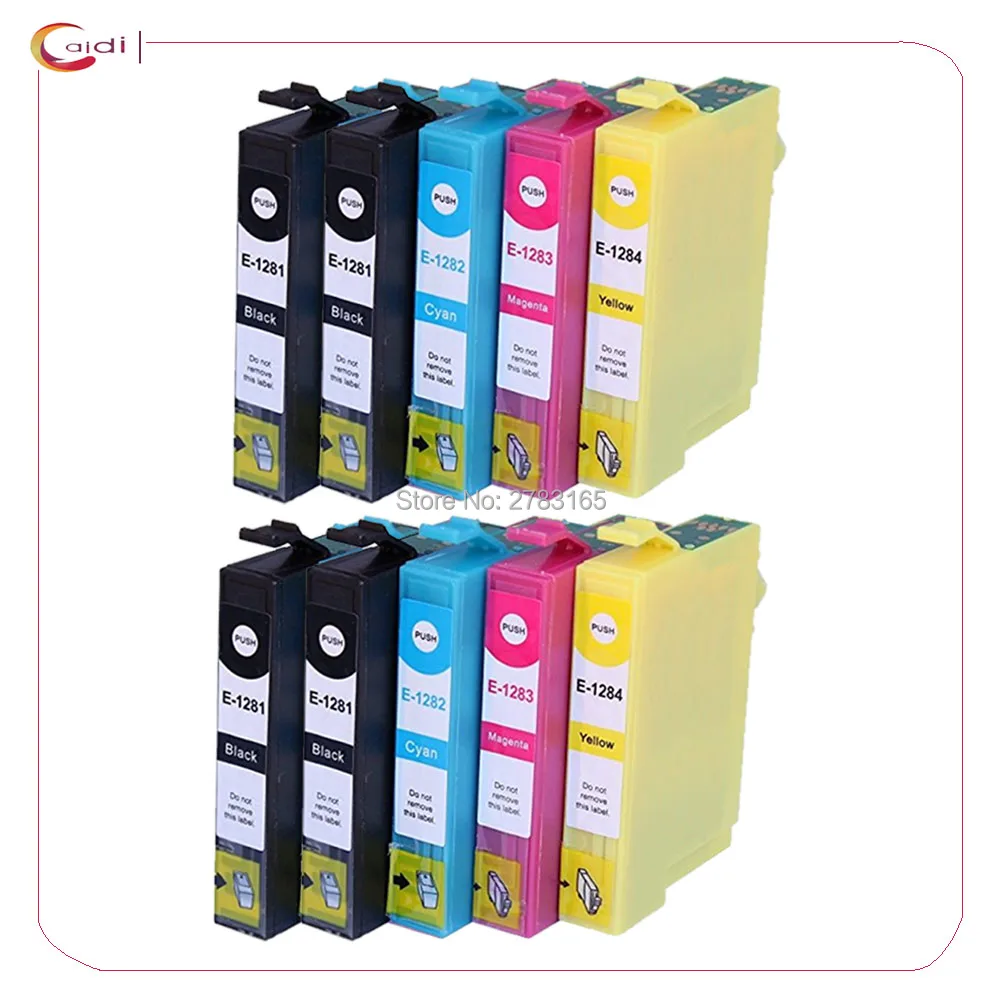 

10PCS Compatible for epson T1281 Ink cartridge For EPSON Stylus S22 SX125 SX130 SX230 SX235W SX420W SX425W SX430W SX435W Printer