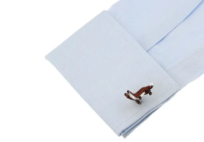 iGame New Arrival Animal Cufflinks Novelty Black Dog Fox Fish Hen Bear Design Gift For Men Cuff Links Wholesale&retail