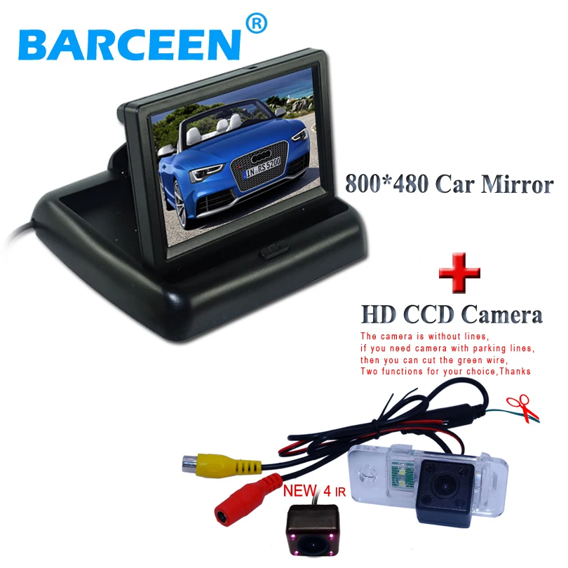 Use for AUDI A6L 2009~2011 /A4 /A3/ Q7 /S5 original car rear view camera and car parking monitor 800*480 4 ir and rainproof