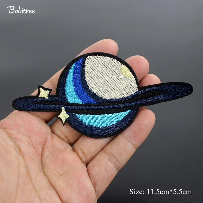 New Hot Space Planet Airship Embroidered Patches for clothes iron on badges Applique DIY Stickers Fabric