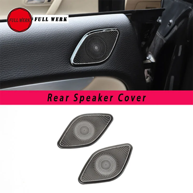 SS Car Styling Rear Door Speaker Trim Decoration Cover Sticker for VW CC 10-18 Interior Moulding Accessories Set of 2pcs