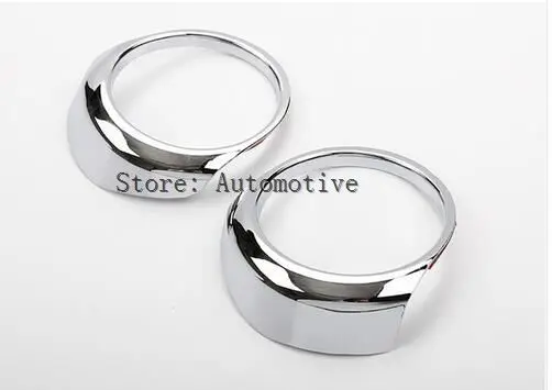 Pair ABS Front fog light lamp Ring frame cover trim for ford Edge 2015 2016 2017