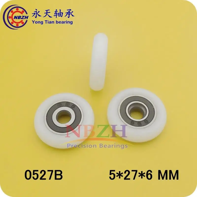 

Shower Room Plastic Pulley Bearings/Shower Roller /Plastic-Covered Mute Bearing 0527B 5*27*6 mm Free Shipping