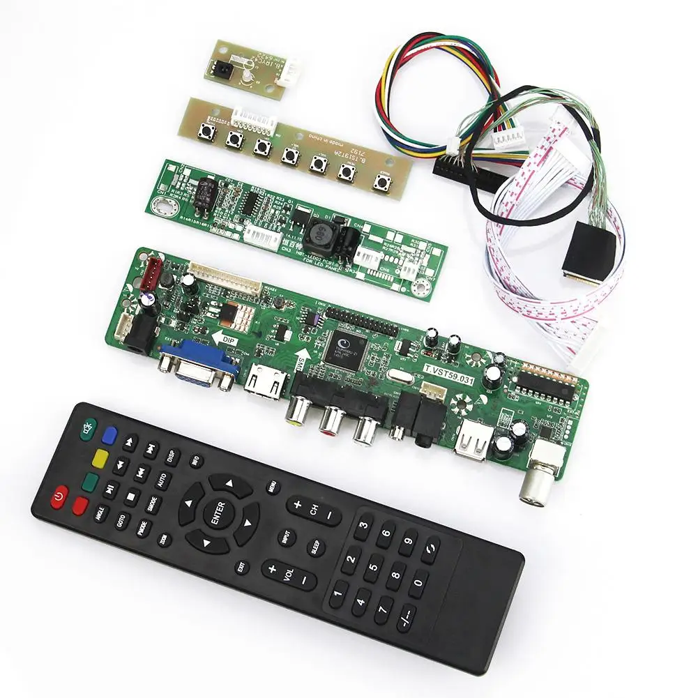 

T.VST59.03 LCD/LED Controller Driver Board(TV+HDMI+VGA+CVBS+USB) For N133IGE LP133WX2 LVDS Reuse Laptop 1280x800