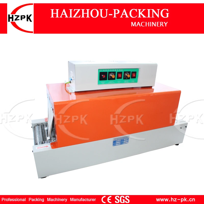 HZPK Automatic Shrink Machine PVC Film Shrinking Heat Package Sleeve Shrink Plastic Packing Machine Solid-State Voltage BS-260