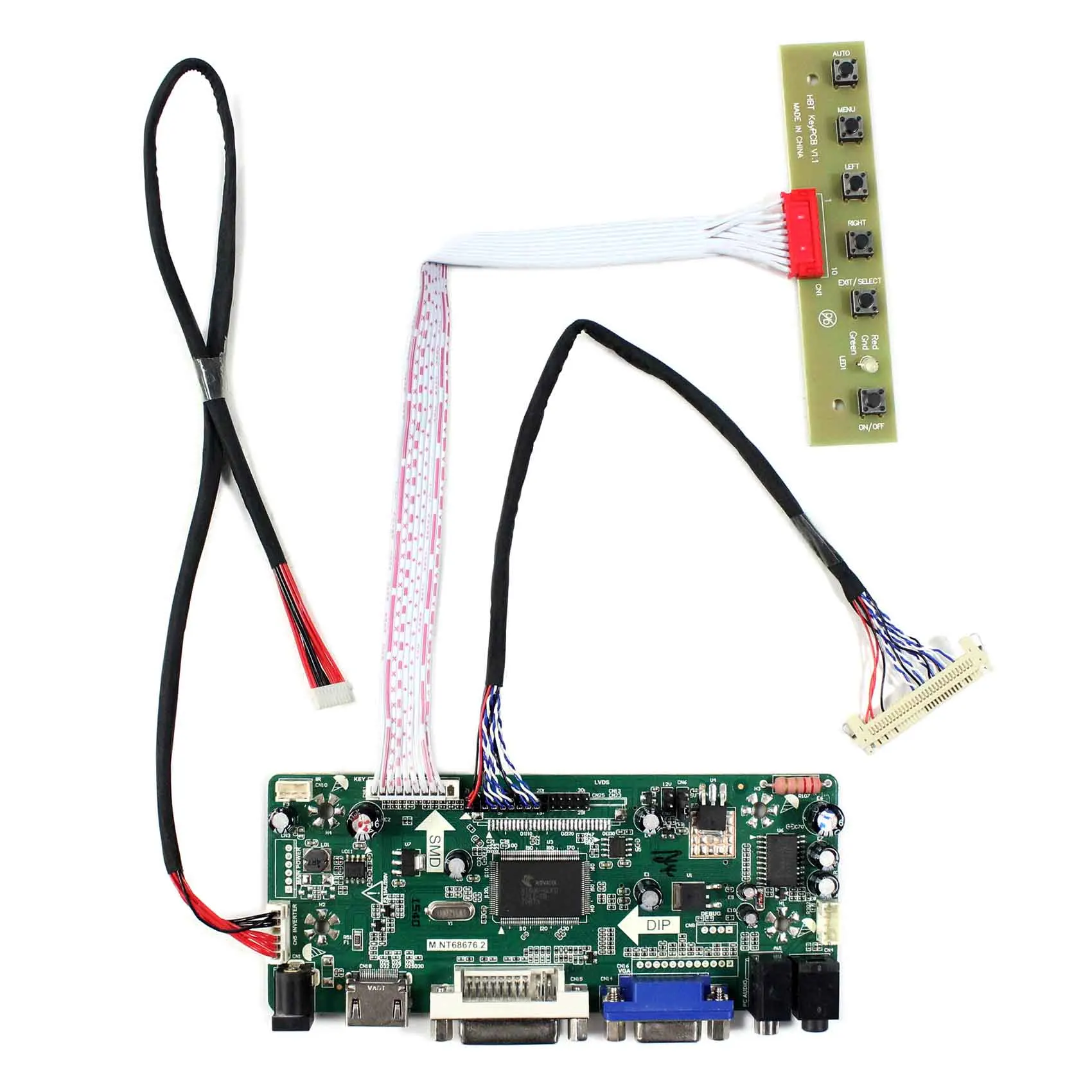 HD MI+VGA+DVI+AUDIO LCD Controller Board For 10.4inch G104X1-L04  / G104X1-L03  1024x768 LCD Screen