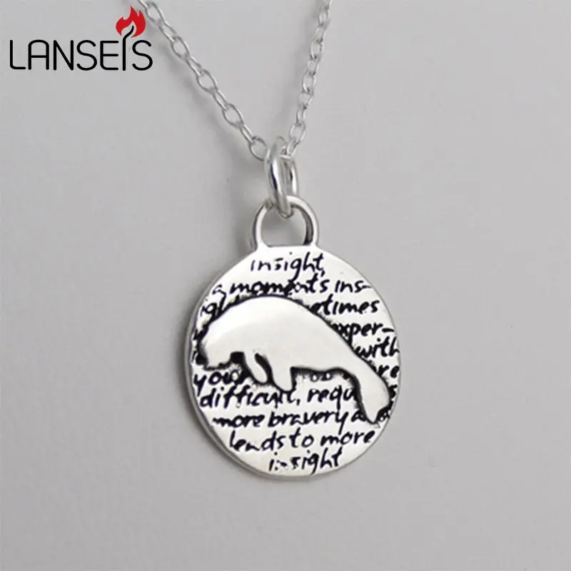 

lanseis 20pcs Inspirational Manatee Charm Necklace13mm