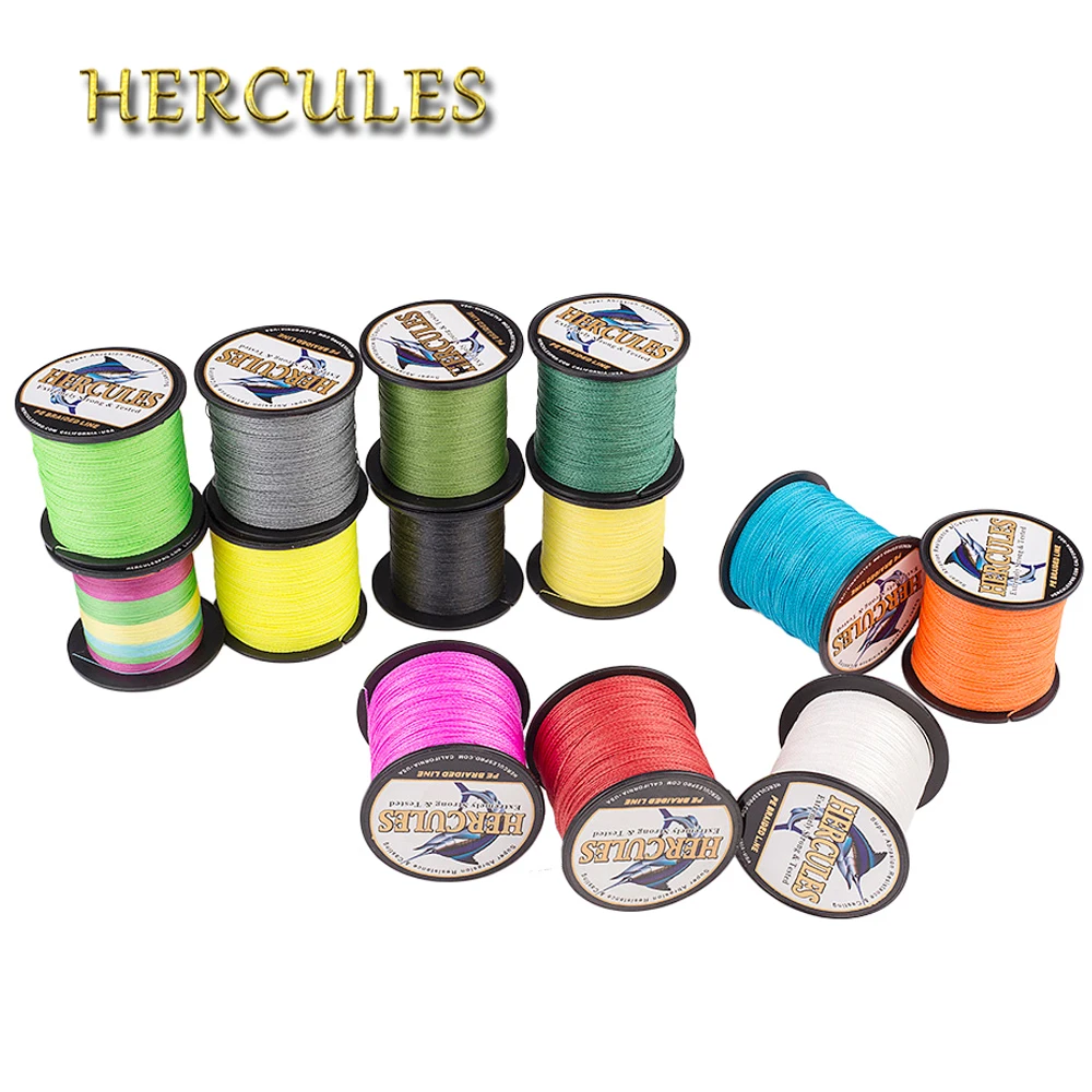 Hercules 100m 4 Strands Braided Fishing Line Super Strong Multifilament Fishing line 4X Trout 6LB-100LB Lure Wire 0.08mm-0.55mm