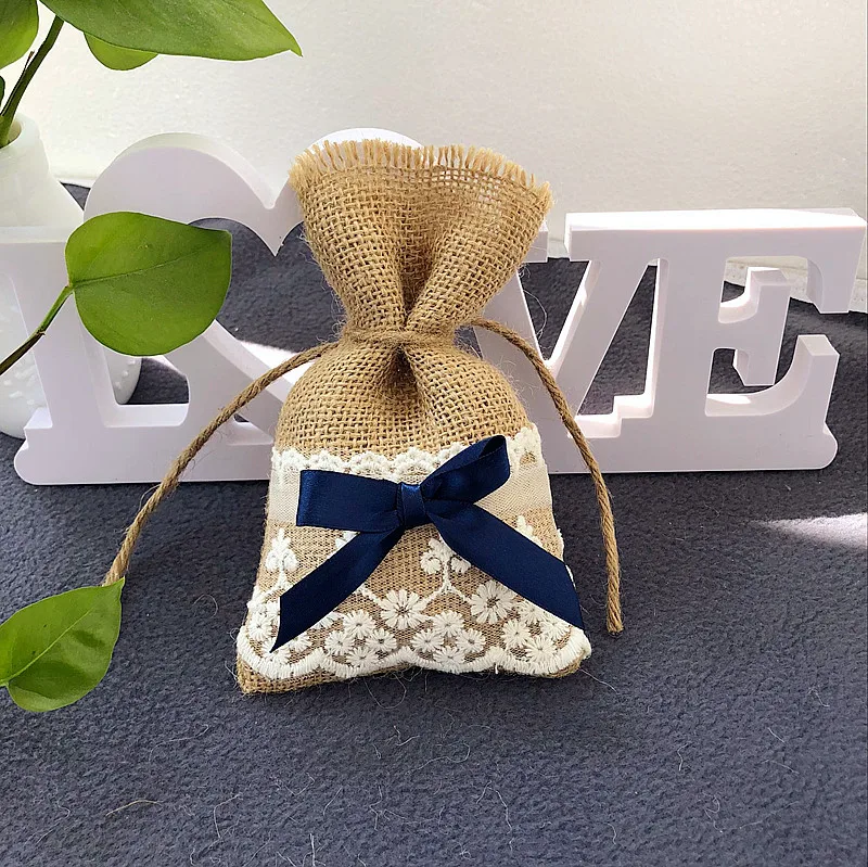 free shipping 50pcs/lot love is sweet  nature jute burlap small coffee bags drawstring jewelry burlap bags wedding gifts bags