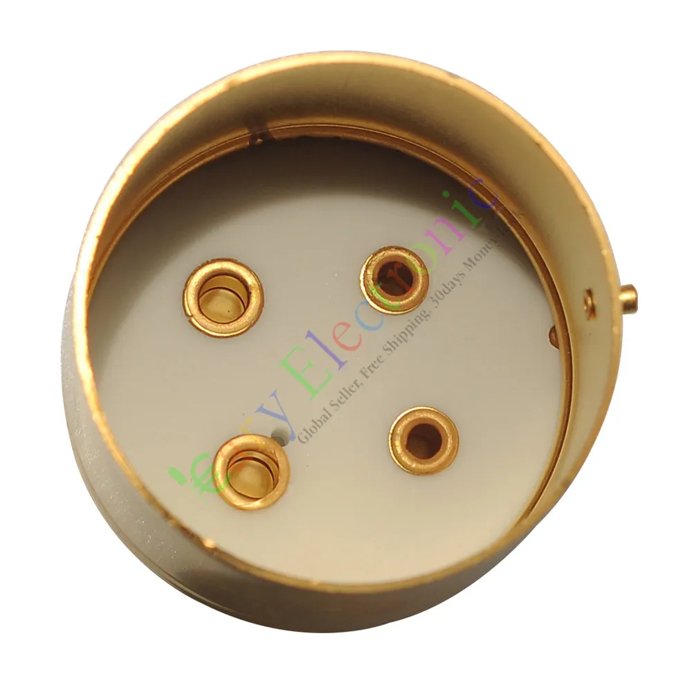 

Wholesale and retail 2pc 4pin Gold Ceramic vacuum tube sockets valve base For U4A 300B 811 audio amp free shipping