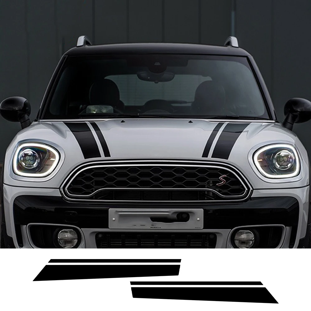 Auto Decal Hood Scratched Sticker Car Engine Cover Vinyl Stripe For Mini Cooper R55 R56 R60 F55 F56 F60 F54 Car-Styling Decor