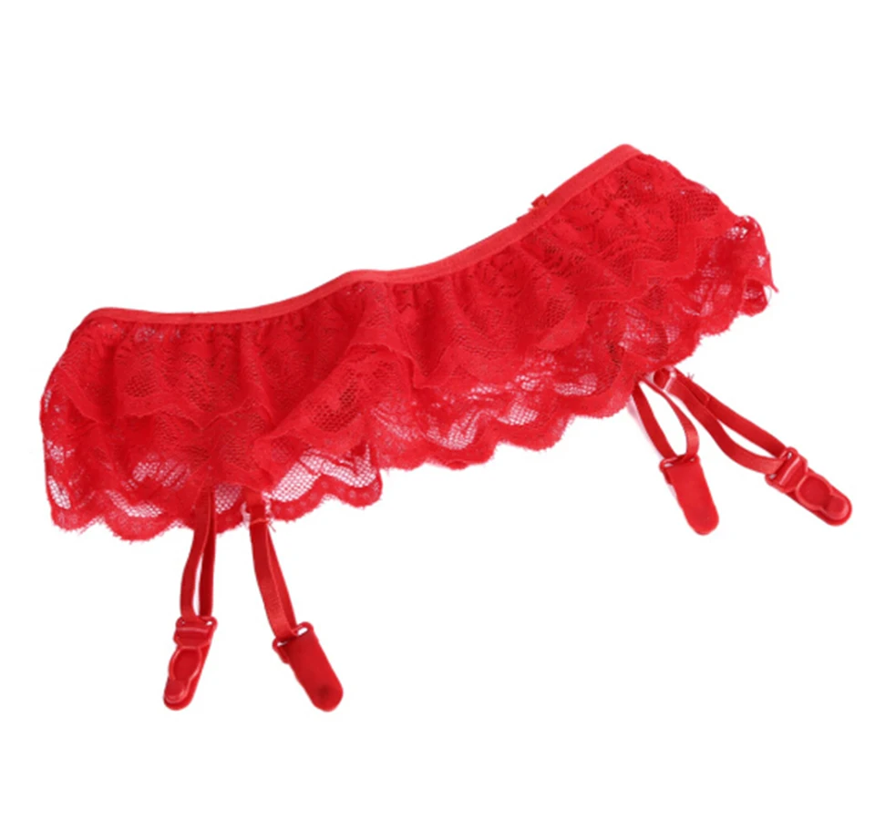 Women Dual Layer Wedding Garter Lace Sexy Lingeries Garter Belt Girls Thigh Suspender Belt Temptation Harness