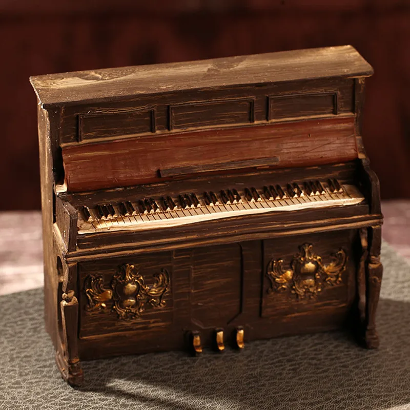 

Free Shipping!Piano Design House Decor artcraft Vintage Piano Model Resin Decoration Antique looking Resin piano mold