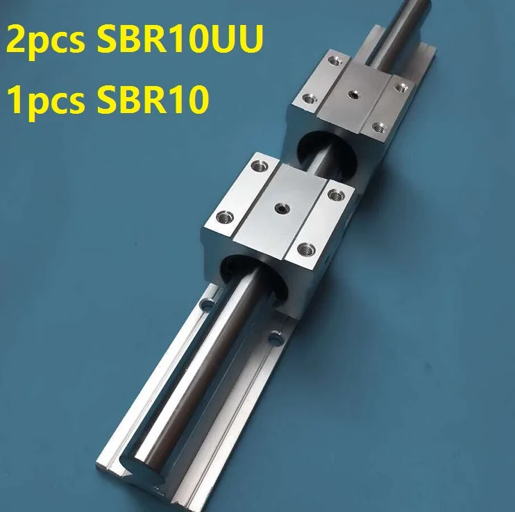 

1pcs SBR10 1000mm/1100mm/1200mm/1300mm/1400mm/1500mm support rail linear guide with 2pcs SBR10UU linear bearing blocks