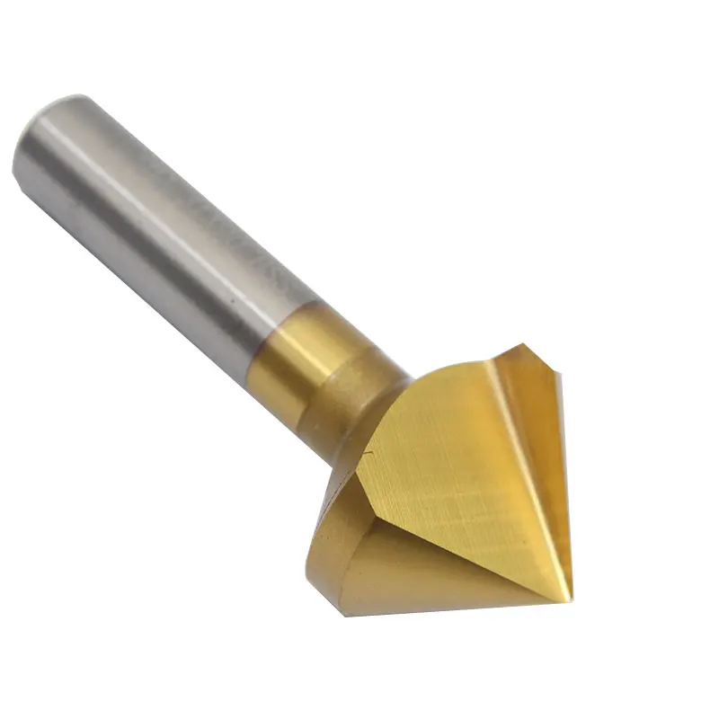 1 cái 31 mét Chamfer Công Cụ HSS Một Flute 90 Bằng Vòng Shank Titanium Bit Mũi Khoan Deburring Chamfering Miliing Cutter công cụ