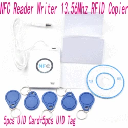 ACR122u NFC Reader Writer 13.56Mhz RFID Copier Duplicator + 5Pcs UID Cards +5Pcs UID Tags+ SDK + M-ifare Copy Clone Software