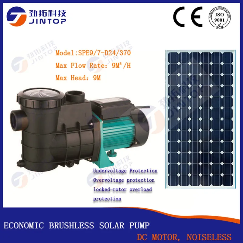 

(MODEL SPE9/7-D24/370) JINTOP SOLAR SWIMMING POOL PUMP Free Shipping 9T/H DC24v 0.5HP Circulating Pump With Inset MPPT Controll