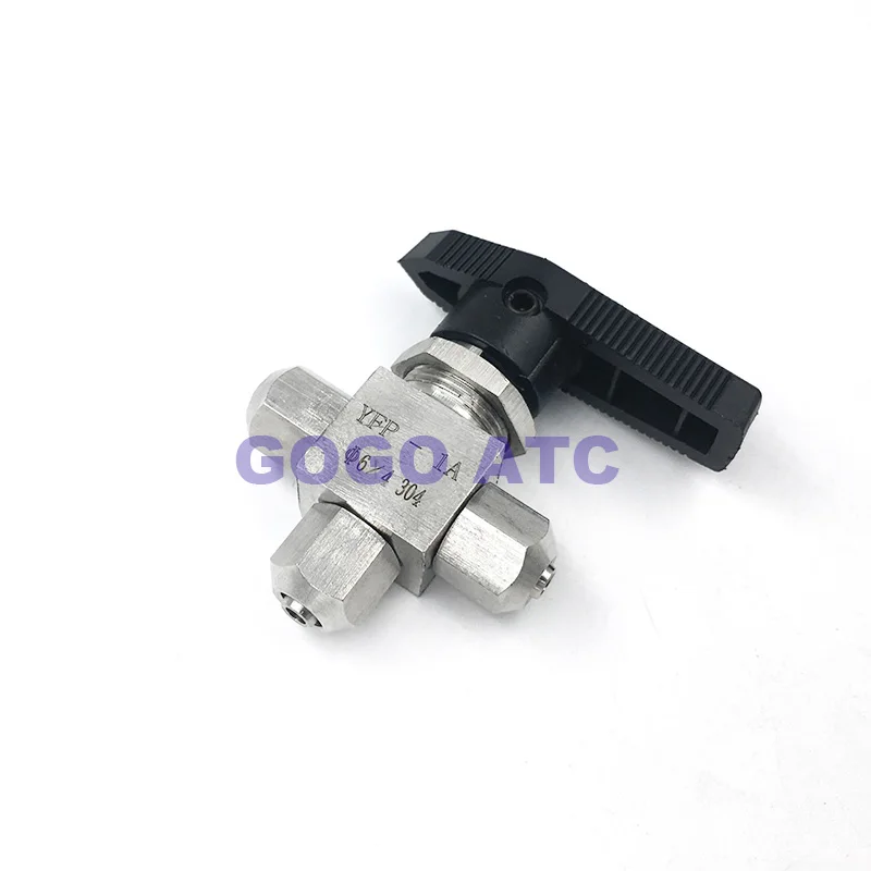 Электромагнитный клапан Free ship Tee Ball valve 6 8 10 12 mm Tracheal hose PU tube stainless steel 304 Quick-twist 3 way Three-way ball valve Вода и пар — деталь 1
