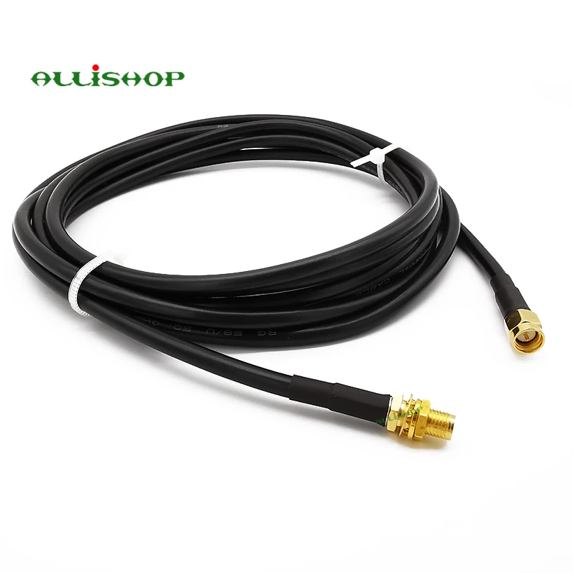 SMA Male to SMA Female Antenna Connector Low Loss LMR195 Extension Cable for 3G/4G/LTE/Ham/ADS-B 1/3/5/8/10/12/15M