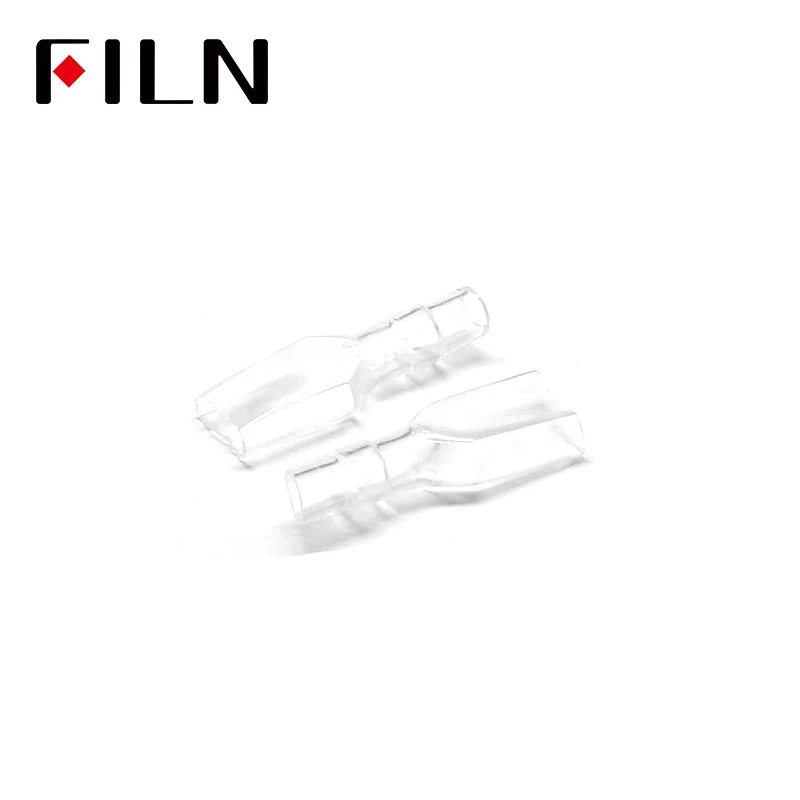 100pcs 6.3mm Female Spade Crimp Terminals Electrical Sleeve Wire Wrap Connector with waterproof cover for rocker switch