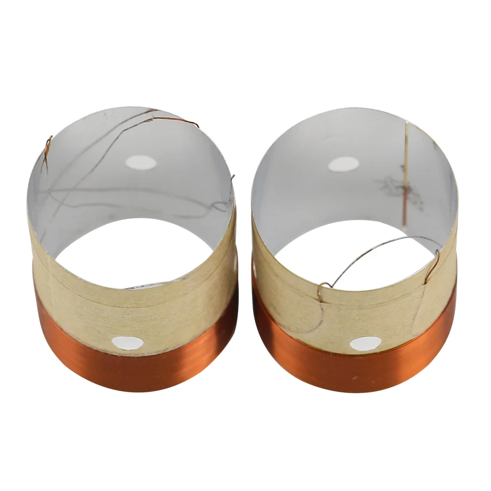 GHXAMP 25,5 мм сердечник BASS, звуковая катушка, 8 Ом, белый алюминий со звуковым отверстием для выпуска воздуха для 4 дюймов-10 дюймов, ремонт динамиков, сделай сам, 1 пара