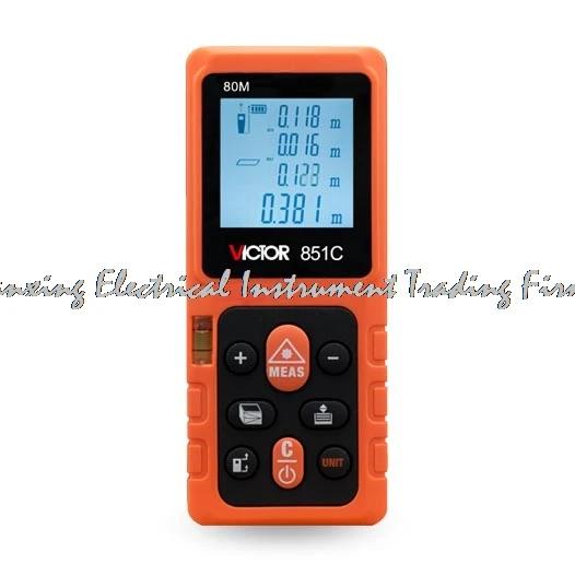 

FAST ARRIVE 100% Authentic VICTOR 851C VC851C Laser Distance Meter Measurer 80m 197ft rangefinder Laser Range Finder