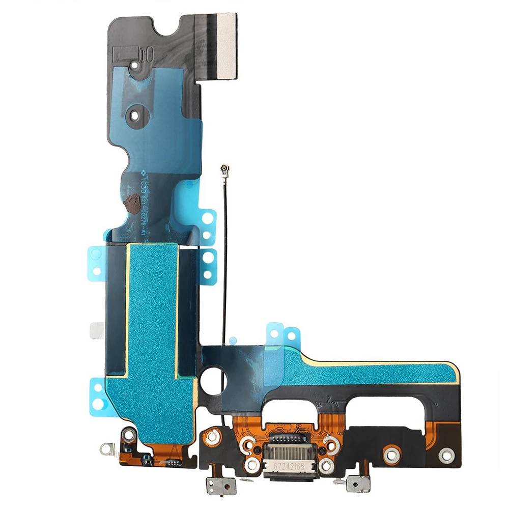 For iPhone 7 7 Plus Charging Port Dock Connector Flex Cable + Microphone + Cellular Antenna Replacement Part