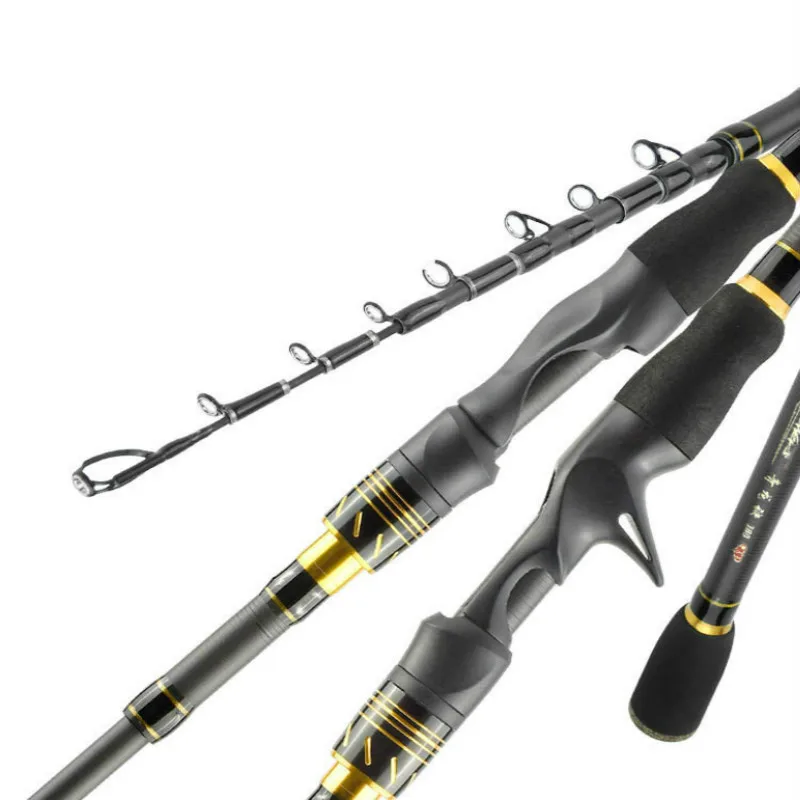 

Lure Rod MH Power Distance Throwing Fishing Pole Short Sections Spininng Casting Canne Carbon Telescopic Fishing Pesca 1.8m 2.1m