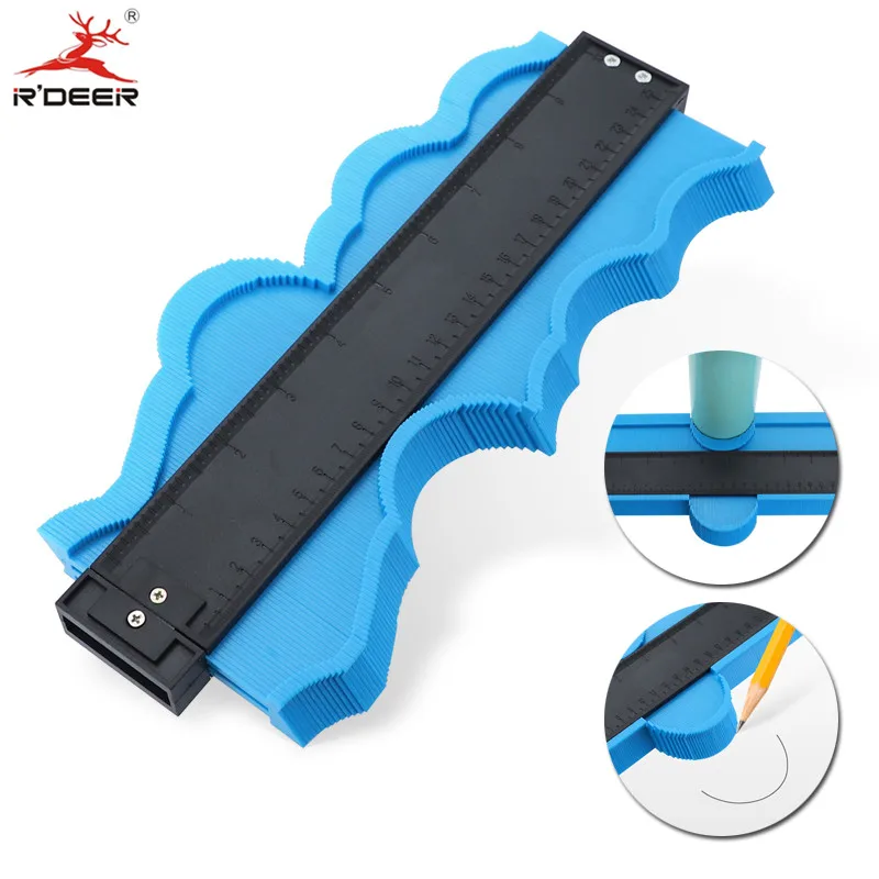 

Contour Gauge 5/10inch Profile Copy Gauge Ruler Metric Inch Marking Gauge Shape Duplicator Tiling Laminate Tiles Measuring Tools