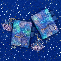 A6 A5 starry sky brief creative trend kawaii Notebook planner PU leather Unique Pendant Journal Gift traveler Notepad