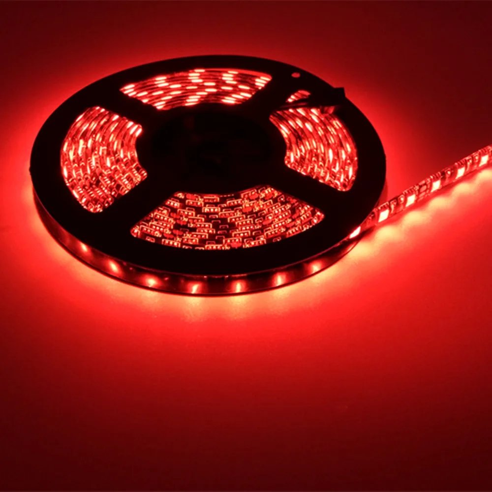 

Black or White PCB Board 5050 LED Single Color RED BLUE IP65 Strip 5M Led Tape Waterproof 300 LEDs Car Home Led Strips