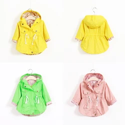 Children's clothing kids cotton trench girls' cartoon batwing coat hot-selling hoodies jackets girls fashion trench coat