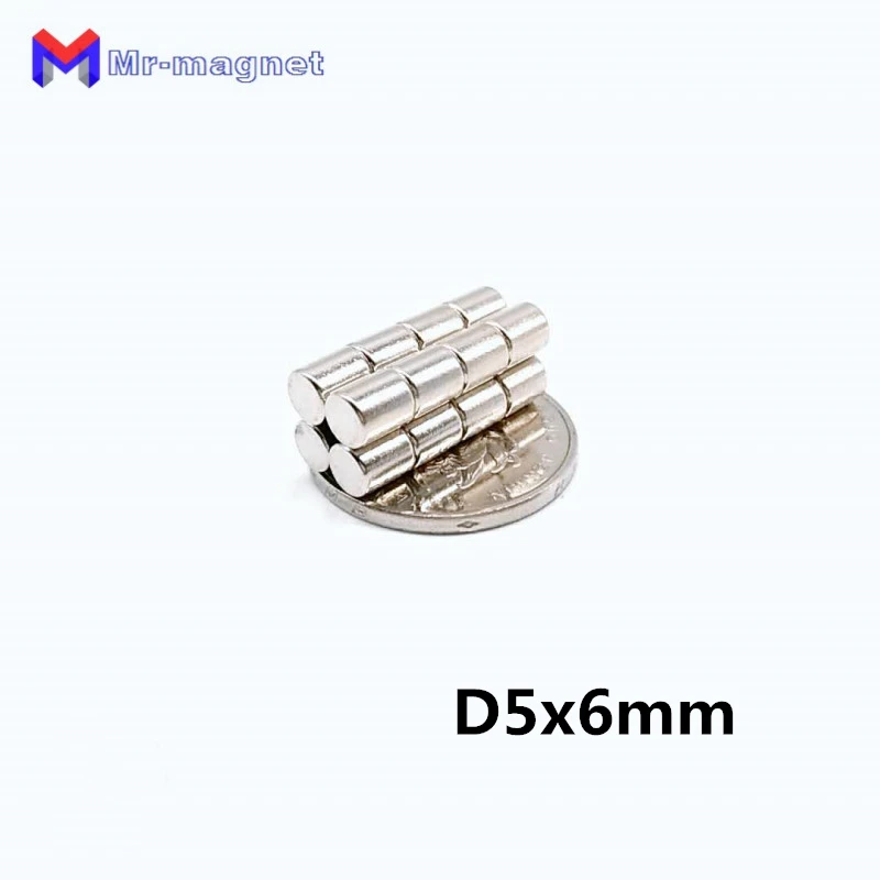 

200pcs N50 5x6mm magnet Strong Round Magnets Dia. 5x6 mm Neodymium Magnet Rare Earth Magnets D5*6mm Wholesale 5*6