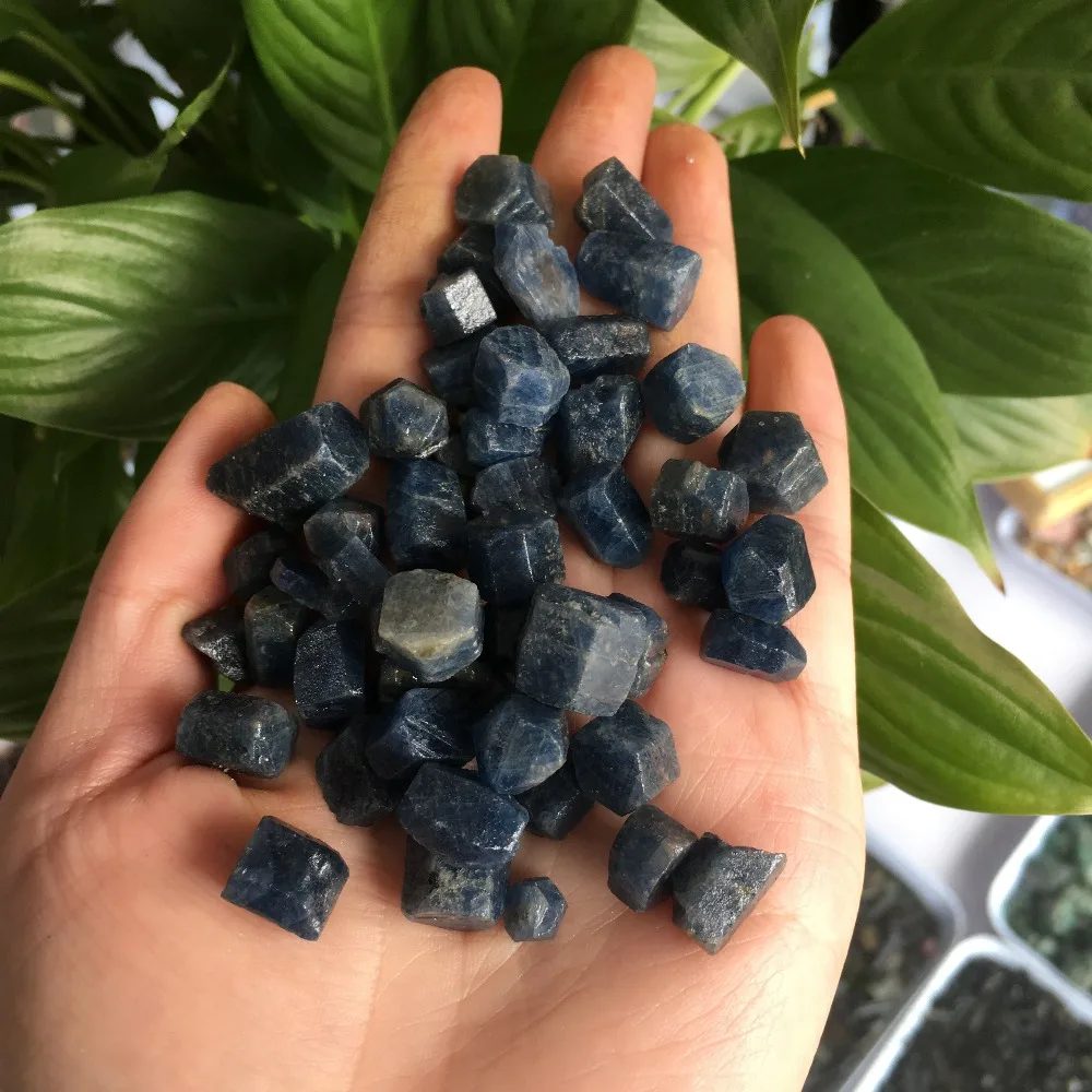 

100g high quality natural stones and minerals blue corundum reiki healing sapphire rough gemstone specimen