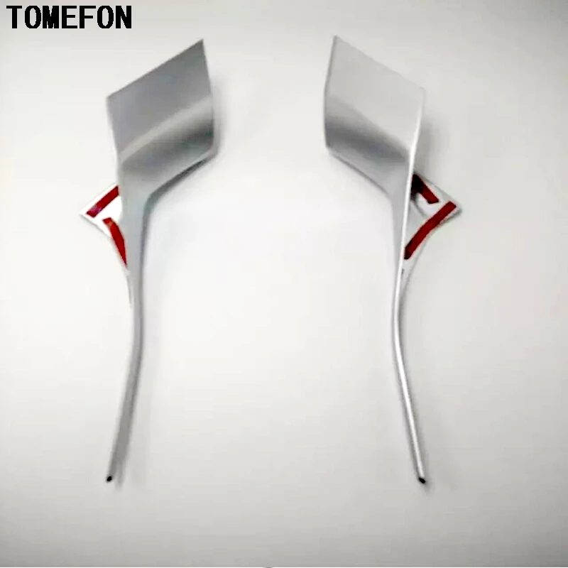 TOMEFON For Peugeot 308 2014 2015 2016 ABS Chrome Car Auto Cover Styling Gear Shift Level Stick Base Pedestal Side Bar Trim 2pcs