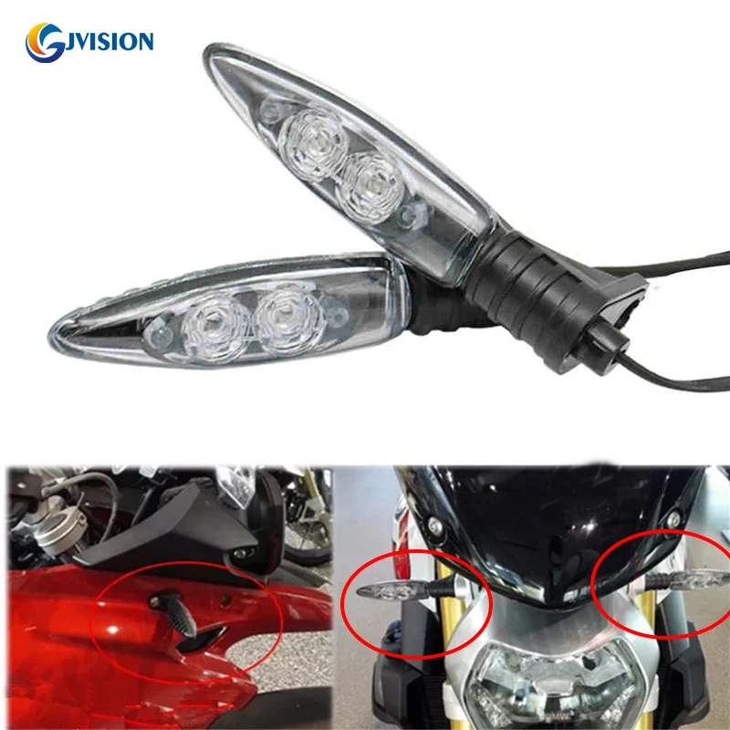 

Motorcycle Front Turn Signal LED Indicators Flasher LED Lamp Blinker For BMW F650 F700 F750 F800 F850 GS F800 GT R S ST