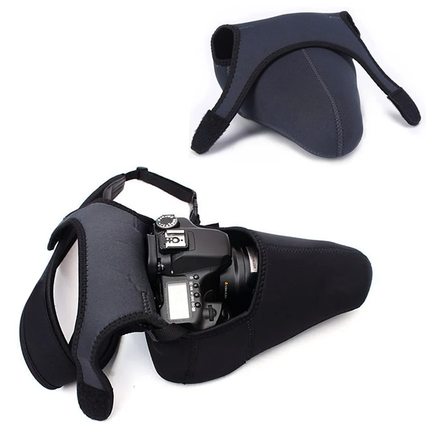 Universelle Neopren-Kameratasche, Größe L, Neu, 2-seitig verwendbar, weiche Spiegelreflexkamera, DSLR-Kamera-Innenfutter, weiche Tasche, Tasche, tragbar
