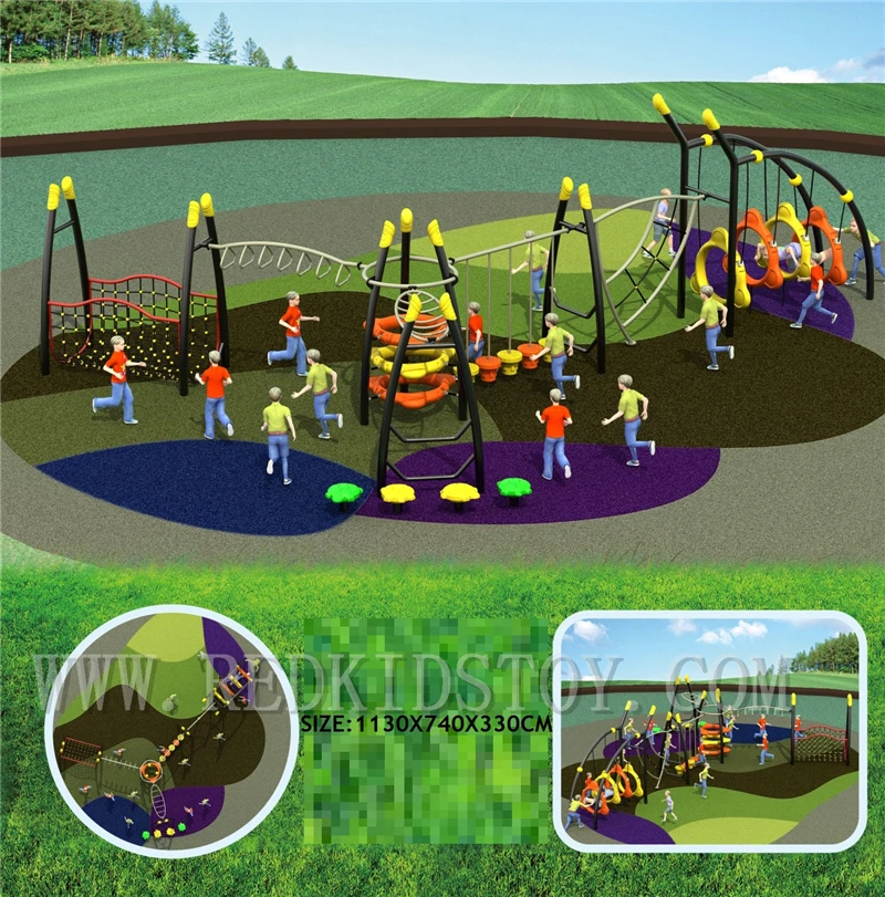 Exported to Spain TUV Certificated Kids Playground System 20 Years' Manufacturer HZ-G009