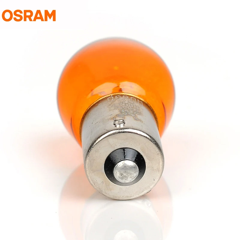 10pcs OSRAM 7507 PY21W S25 BAU15s 12V 21W Yellow Amber Metal Bases Turn Signal Lamps Brake Light OEM Car Halogen Bulb