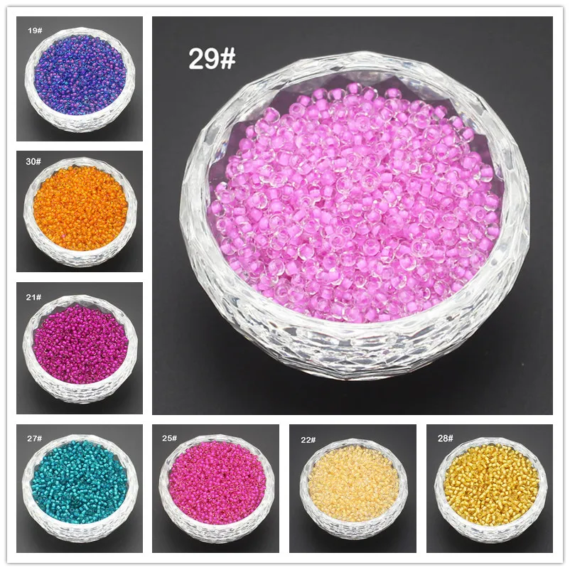 Wholesale 2-3mm small glass beads 30 gram/3000pcs 2# , For DIY Jewelry Making , Can be mixed wholesale !