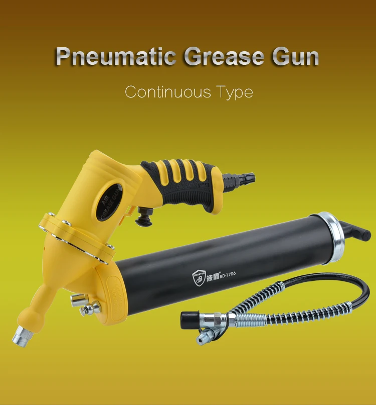 

Pneumatic Pistol Grip Grease Gun 3800PSI With 8mm Oil Hose Continuous Grease Gun