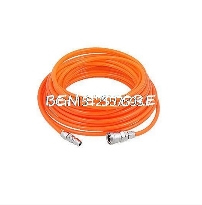 

15m Long Flexible Orange 8mm x 5mm Diameter Gas Pipe Tube New with Air Coupler Quick Connector