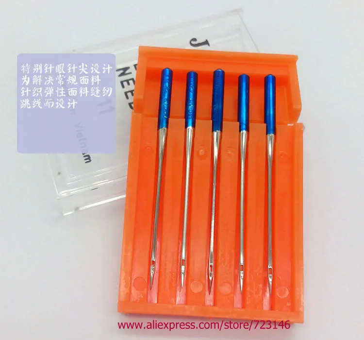 10pcs janome Sewing Machine Blue Tip Needle Size 75/11 Purple Tip Needle 14/90 for Brother Singer New Home Elina Elnita Pfaff