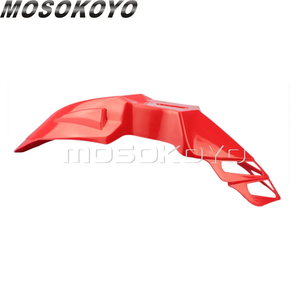 Supermoto Front Fender Red Durable Motrad Mudguards for Honda CRF CR 125 150 450R 450X Red