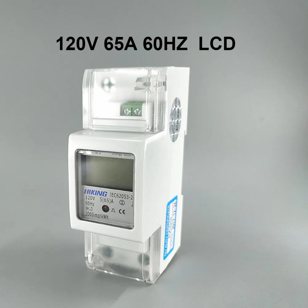 5(65)A 120V 60HZ DDS238-2 Single phase Din rail KWH Watt hour din-rail energy meter LCD