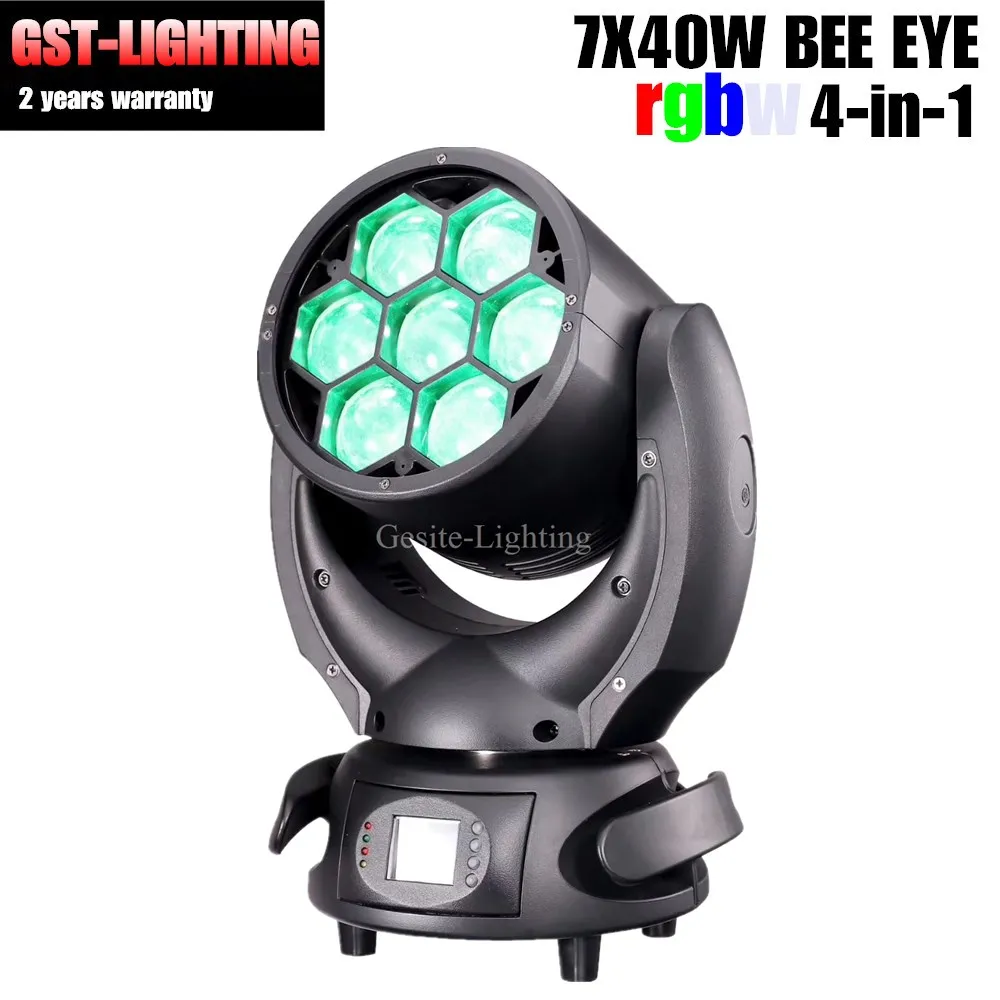 Professional 7pcs 40W LED RGBW Zoom beam Stage DMX Lighting