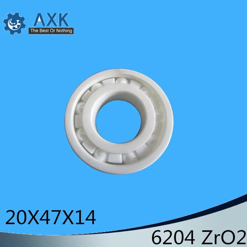 6204 Full Ceramic Bearing ( 1 PC ) 20*47*14 mm ZrO2 Material 6204CE All Zirconia Ceramic Ball Bearings