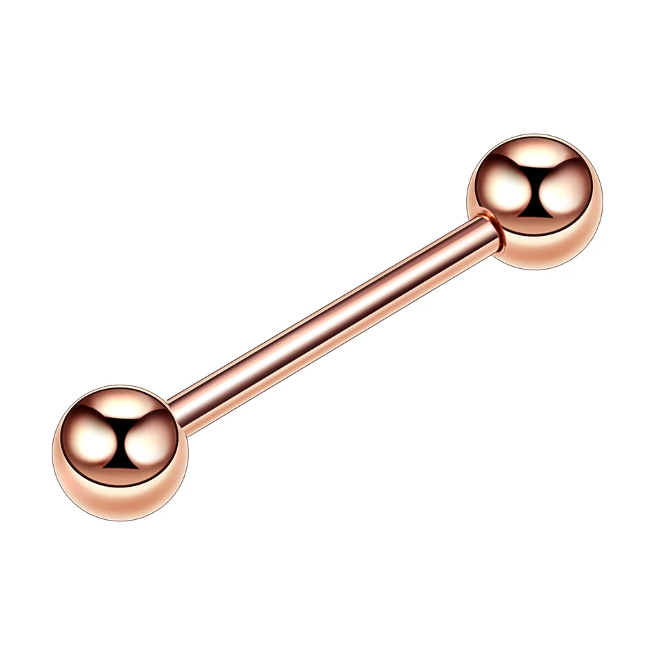 1PC Titanium Anodized Tongue Rings Piercing Colorful Tongue Barbell Rings Stainless Steel Nipple Barbell Body Fashion Jewelry