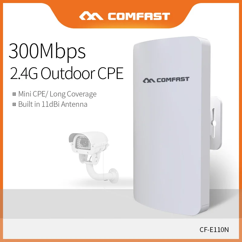 

CF-E110NV2 Mini Outdoor Wireless CPE 300Mbps Wireless Router 2.4GHz 11dBi Antenna Repitidor Signal Extender Amplifier